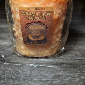Warm Glow Candle Co Hearth Candle Mandarin‎ Tea Scented Hand Dipped India…